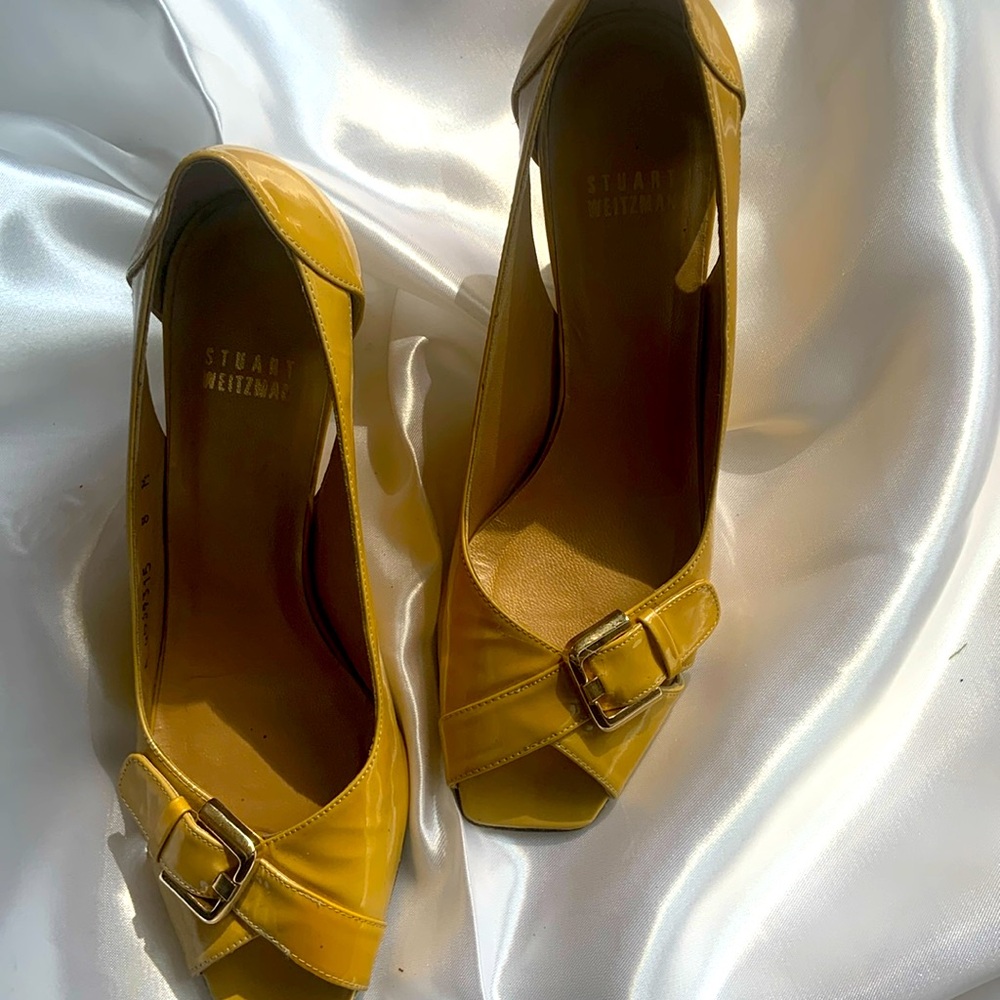 Stuart Weitzman Peep Toe Wedge Pumps